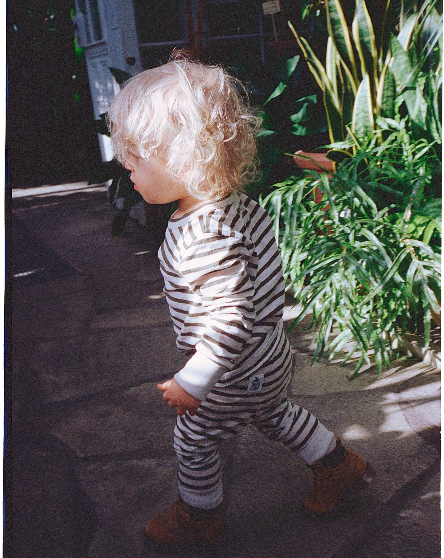 Happy stripe leggings
